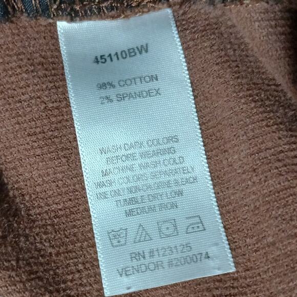 Chadwicks 14P Wide Leg BrownThin Corduroys Retro Bootcut Possible Mid-Rise - Picture 9 of 9